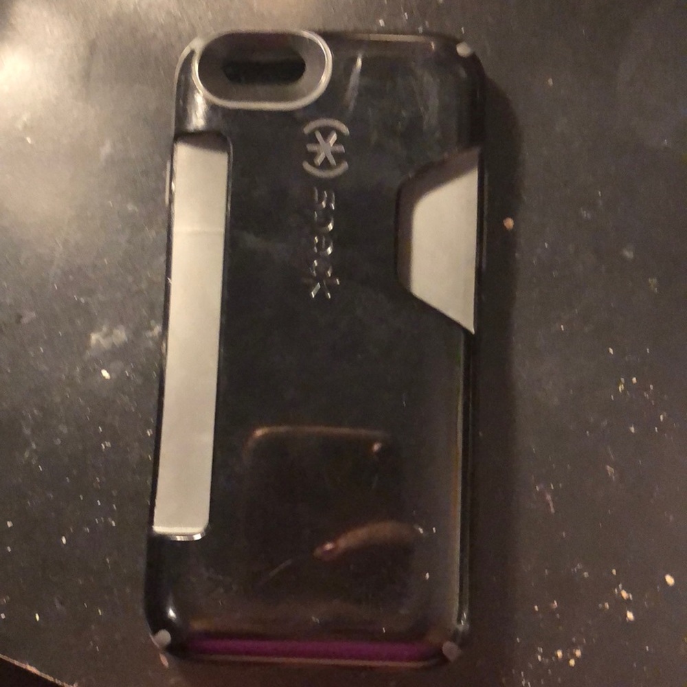 Black speck card holder case